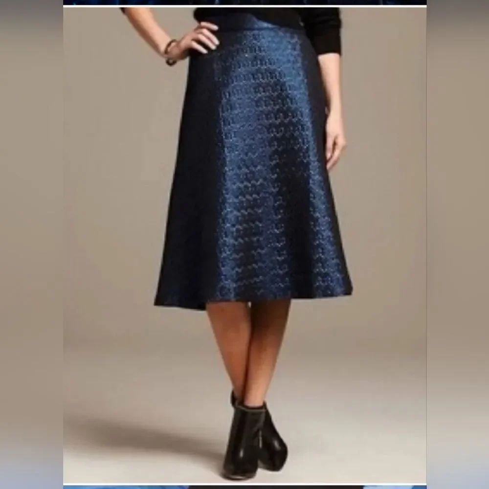 Banana Republic Metallic Midi Skirt Size 0P